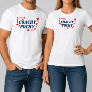 Premium Coachy Pochy T shirt in classic crew neck style with short sleeves and comfortable fit