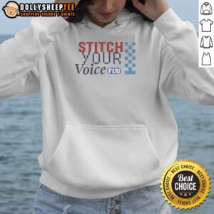 Hot Stitch Your Voice Checkered Flag Retro Hoodie displayed in a vibrant setting, featuring a unique checkered pattern.