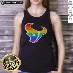 Official Houston Texans Pride Flag Logo NFL Football Team Sports Rainbow Logo Art Tank top featuring vibrant colors
