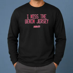 Official I Miss The Denim Jersey Mib26 New York Mets Long Sleeve Shirt