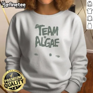 Official Trump Posted Team Algae Shirt 2026 Sweatshirt in navy blue, front view with bold graphic print