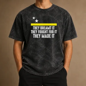 Premium Uracao Flag They Dreamed It Fought For It Washed T-Shirt