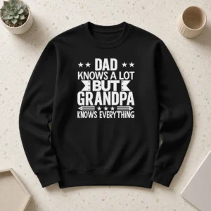 Awesome Dad Knows A Lot But Grandpa Knows Everything Sweater