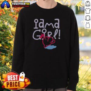 Official Mr Saturn Earthbound And Mother 3 I Am A Girl Sweatshirt featuring unique character design on a cozy crewneck sweatshirt
