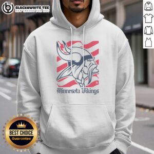 Premium Minnesota Vikings American Heritage Wordmark Hoodie featuring team colors and logo