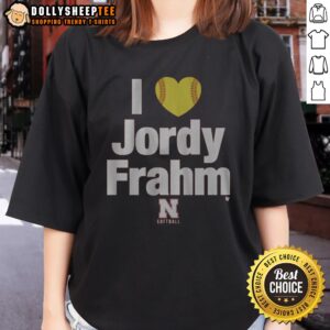 Hot Nebraska Softball I Heart Jordy Frahm Ladies Shirt featuring a vibrant design for softball fans