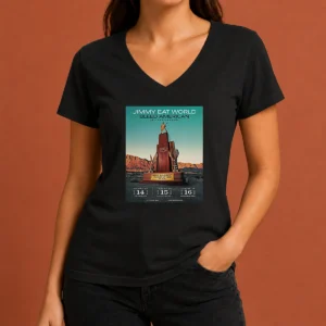 Funny Jimmy Eat World August 16 2026 London UK V-Neck Shirt