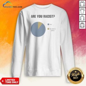 Premium Are You Racist Yes Yes Put In Yellow Pie Chart Graphic Sweatshirt