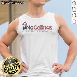 Funny No Ceilings With Coach Yo Foundation Tank top in a vibrant color, perfect for casual wear.