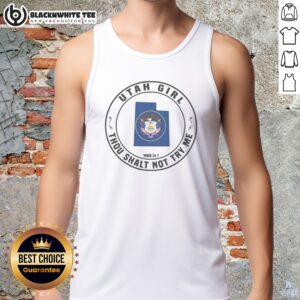 Official Utah Girl Thou Shalt Not Try Me Mood 24 7 Utah State Flag Tank Top featuring a bold design