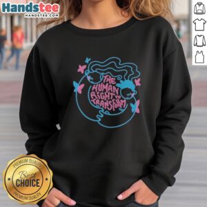 Original Transgender Pride Transformation Human Rights The Human Right To Transform sweatshirt on a flat surface