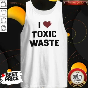 Top I Love Toxic Waste Tank Top tank top optimized in black with bold graphic print