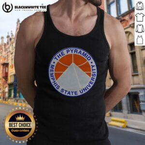 Pretty The Pyramid Memphis State University Tank Top featuring a vibrant design for fans and students.