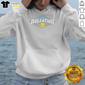 Pretty Argentina FIFA World Cup 2026 Logo Hoodie featuring vibrant colors and unique design.