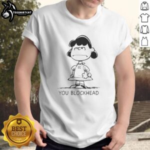 Premium Lucy Peanuts You Blockhead T-Shirt featuring vibrant graphic design and soft fabric, perfect for fans of Peanuts.