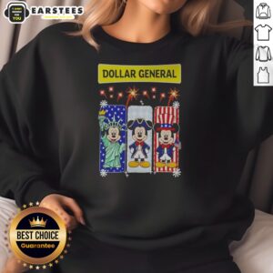 Dollar General Mickey Mouse Patriotic Characters sweatshirt on sweatshirt