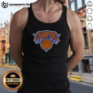 Premium New York Knicks NBA Champions Basketball Classic Logo Tank Top in blue with bold team logo on front