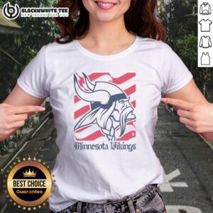 Premium Minnesota Vikings American Heritage Wordmark Ladies Shirt featuring a vibrant team logo and comfortable fit.