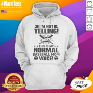 I'M Not Yelling This Is My Normal Baseball Mom Voice Baseball hoodie on hoodie