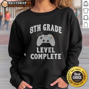 Pretty 8th Grade Level Complete Sweatshirt in a cozy fit, perfect for celebrating academic milestones.