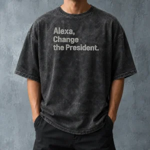 Official Alexa Change The President Washed T-Shirt