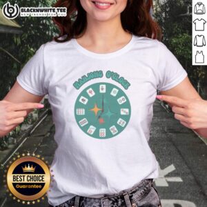 Top Mahjong O'Clock Ladies Shirt featuring a fun Mahjong-inspired design.
