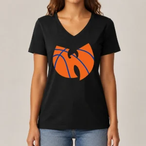 Awesome Wu Tang Clan X New York Knicks Logo V-Neck Shirt