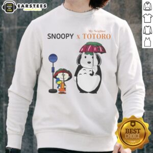 Awesome Snoopy Peanuts Charlie Brown Woodstock My Neighbor Totoro Snoopy X Totoro My Neighbor sweatshirt featuring vibrant graphics.