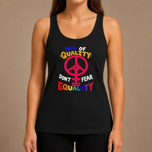Awesome Men Of Quality Don'T Fear Equality Peace Tank Top