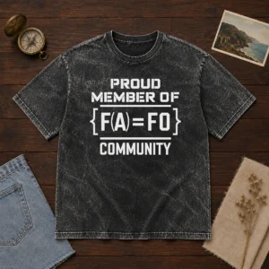 Nice Proud Member Of FAFO Community Geek Washed T-Shirt