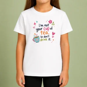 Funny Im Not Your Cup Of Tea So Dont Drink It Kids T-Shirt