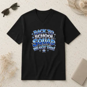 Top Nice Back To School Squad Y2K Chrome Style V-Neck Shirt
