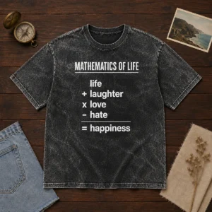 Hot Mathematics Of Life Washed T-Shirt