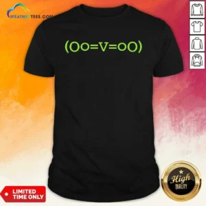 Official OO Equal V Equal OO Abstract Symbol shirt in classic fit, featuring a bold abstract design on front