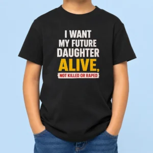 Good I Want My Future Daughter Alive Not Killed Or Raped Awareness Activism Kids T-Shirt