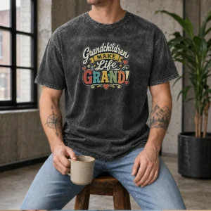 Premium Grandparents Day Washed T-Shirt