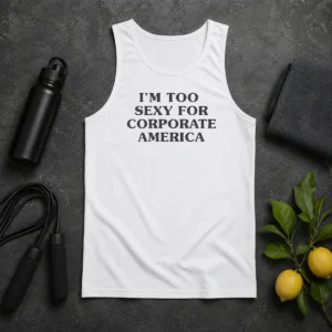 Funny Nice I Am Too Sexy For Corporate America Tank Top