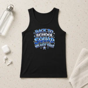 Top Nice Back To School Squad Y2K Chrome Style Tank Top
