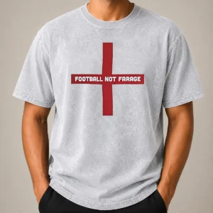 Original Funny Football Not Farage England St George'S Cross Washed T-Shirt