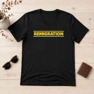 Pretty Remigration Design V-Neck Shirt