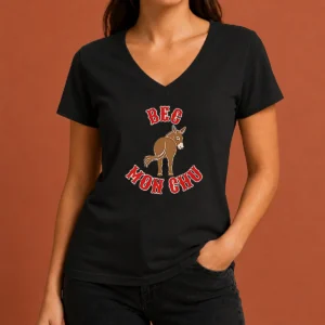 Pretty Donkey Bec Mon Chu V-Neck Shirt