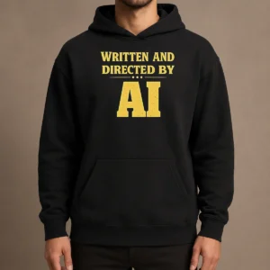 Nice Premium Written And Directed By AI Bold Text Hoodie