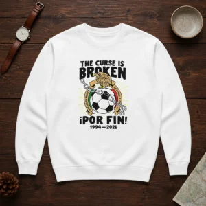 Funny Mexico National Football Team 1994 2026 The Curse Is Broken Por Fin Sweater
