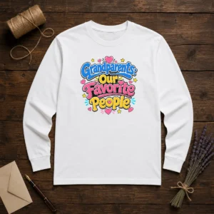 Nice Grandparents Day Love Cartoon Long Sleeve Shirt