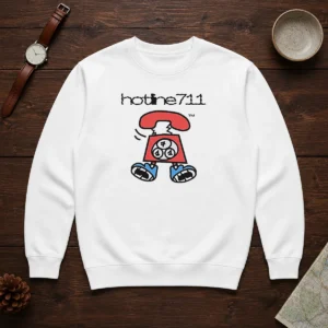 Original Telephone Cartoon Hotline711 Sweater