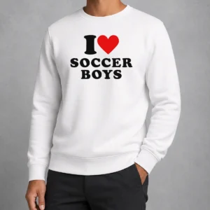 Premium Hot I Love Soccer Boys Sweater