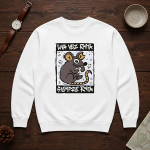 Awesome Mouse Eating Cheese Una Vez Rata Siempre Rata Rat Funny Sweater