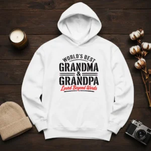 Official Grandparents Day Stencil Worlds Best Grandma Grandp Hoodie
