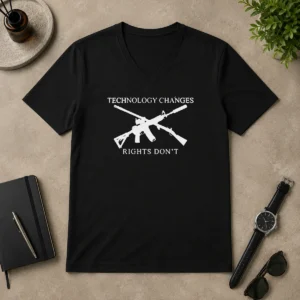 Premium Original Technology Changes Rights Don'T Crossed AR 15 And Musket V-Neck Shirt
