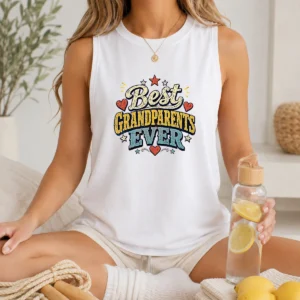 Awesome Best Grandparents Ever Retro Distressed Tank Top
